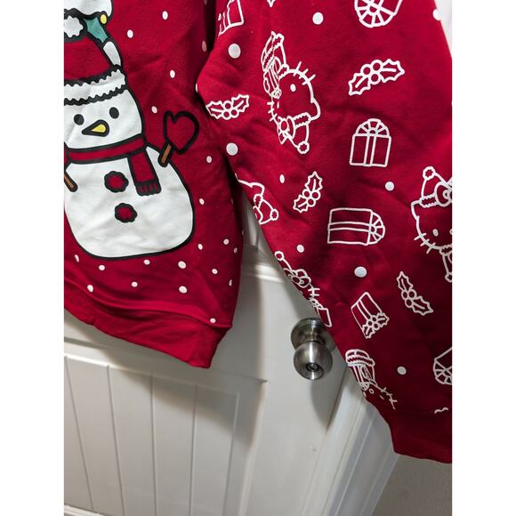 Women's L Hello Kitty Red Ugly Christmas Sweater Holiday Festive - Picture 6 of 9